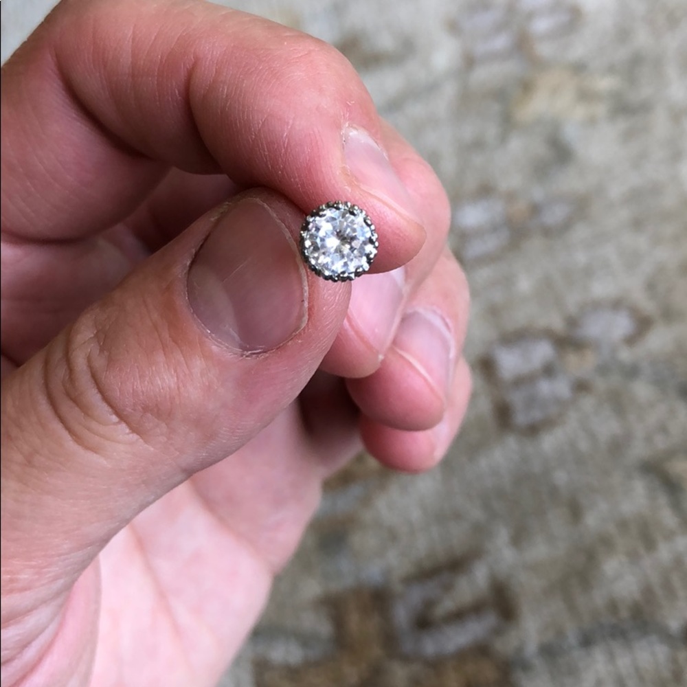 Cubic zirconium studs